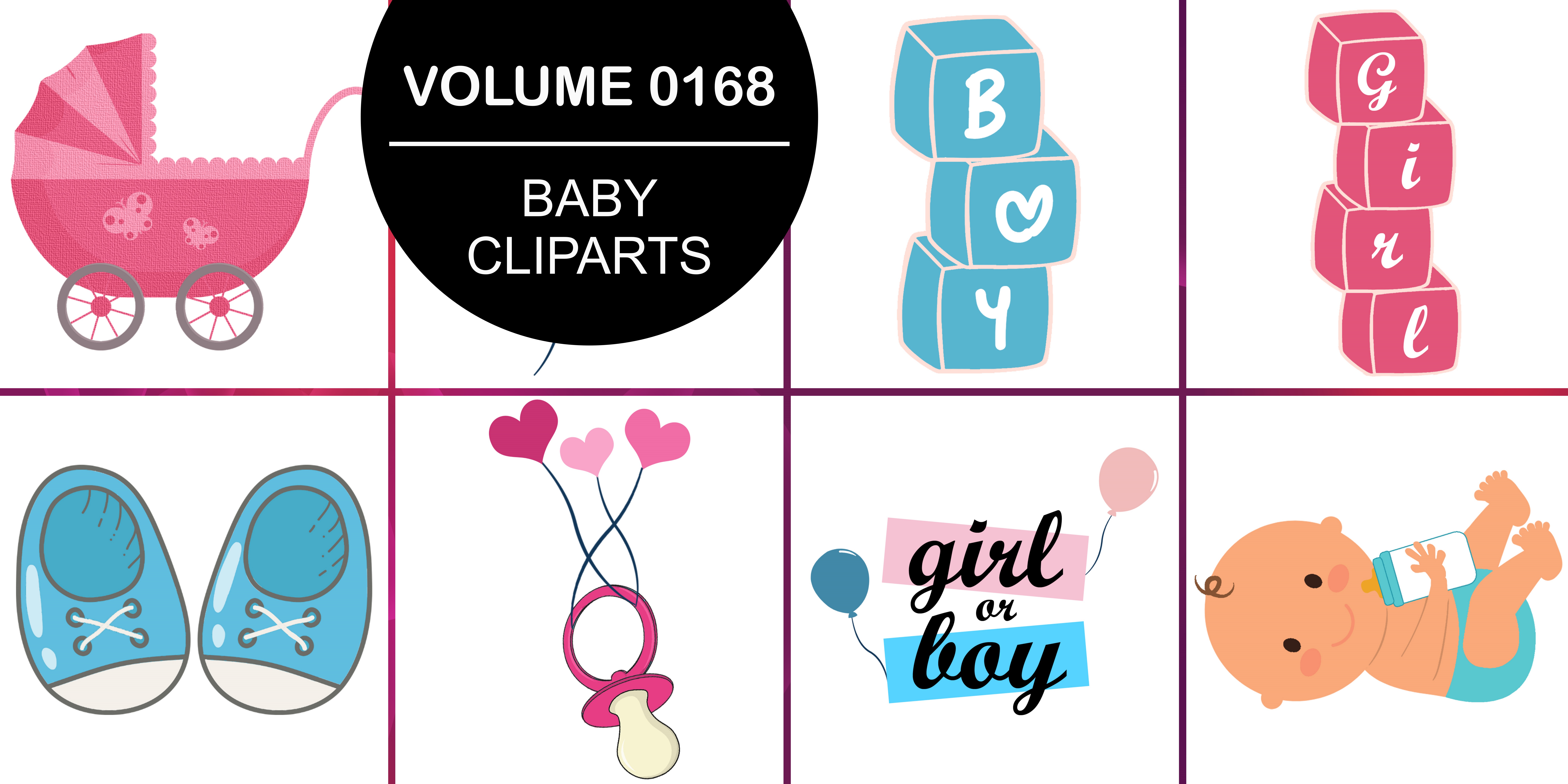 CLIPART_VOL - 0168 Baby Cliparts